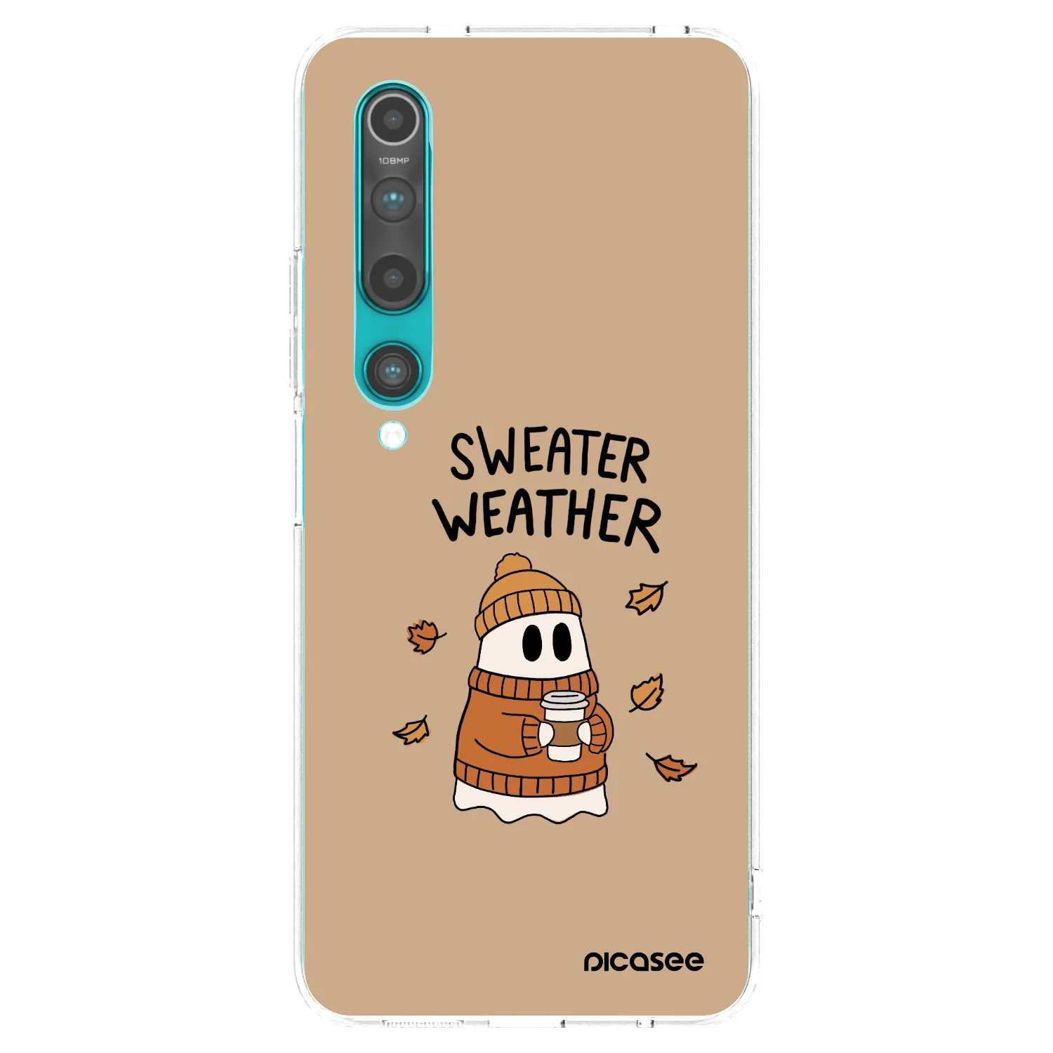 Picasee silikonový průhledný obal pro Xiaomi Mi 10 - Sweater ghost