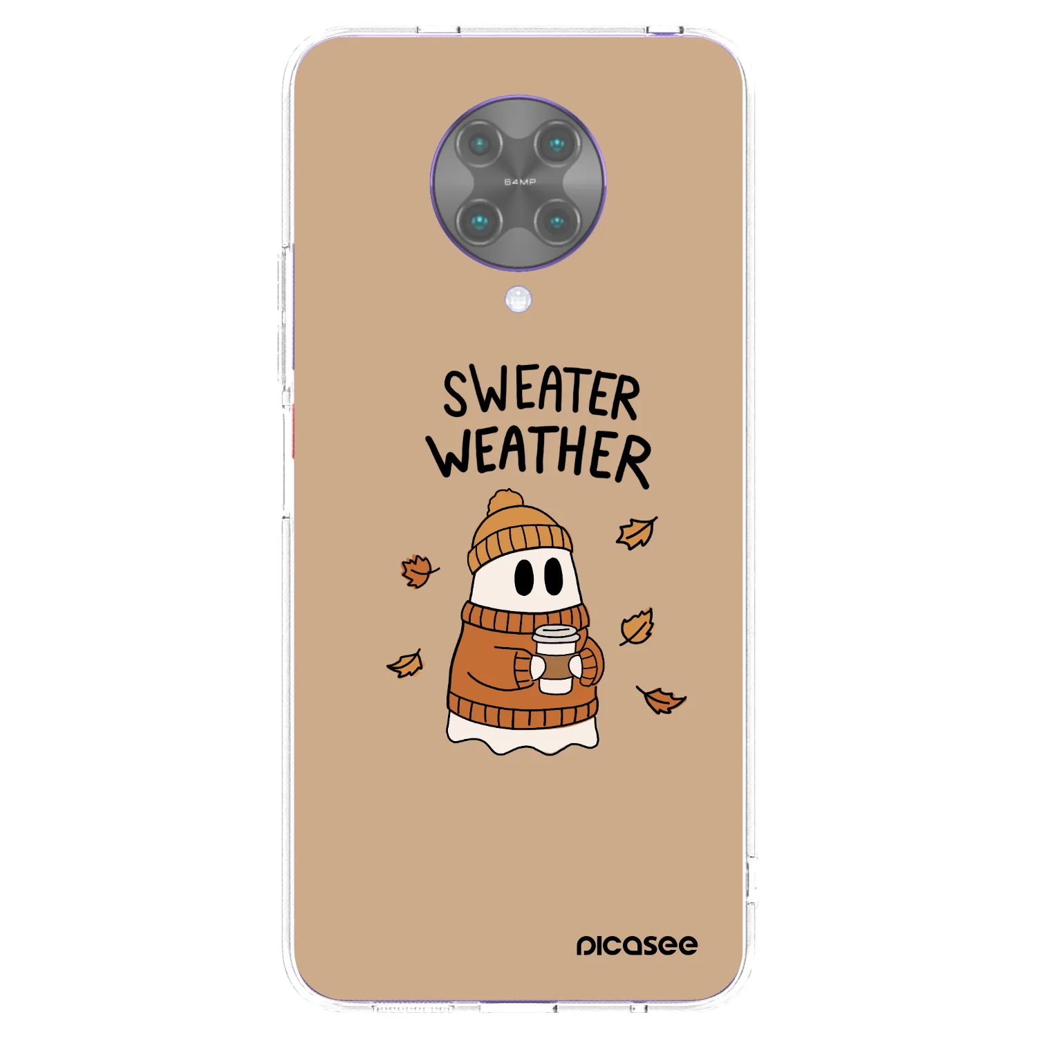 Picasee silikonový průhledný obal pro Xiaomi Poco F2 Pro - Sweater ghost