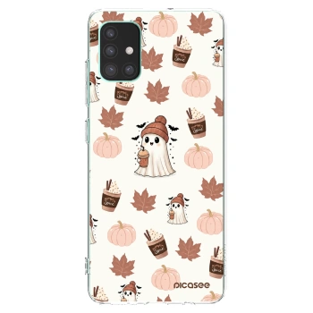 Picasee silikonový průhledný obal pro Samsung Galaxy M51 M515F - Pumpkin spice