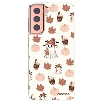 Picasee silikonový průhledný obal pro Samsung Galaxy S21 5G G991B - Pumpkin spice