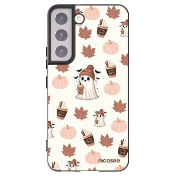 Picasee silikonový černý obal pro Samsung Galaxy S22 5G - Pumpkin spice