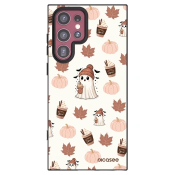 Picasee silikonový černý obal pro Samsung Galaxy S22 Ultra 5G - Pumpkin spice