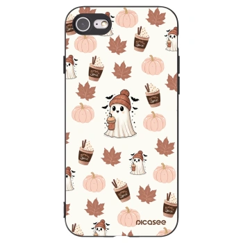 Picasee silikonový černý obal pro Apple iPhone SE 2022 - Pumpkin spice
