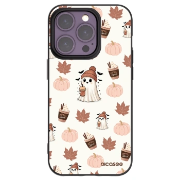 Picasee silikonový černý obal pro Apple iPhone 14 Pro - Pumpkin spice