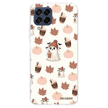 Picasee silikonový průhledný obal pro Samsung Galaxy M53 5G - Pumpkin spice
