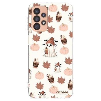 Picasee silikonový průhledný obal pro Samsung Galaxy A23 A236B 5G - Pumpkin spice