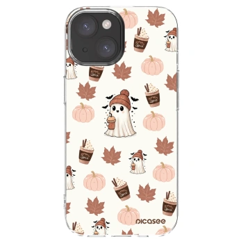 Picasee silikonový průhledný obal pro Apple iPhone 15 - Pumpkin spice