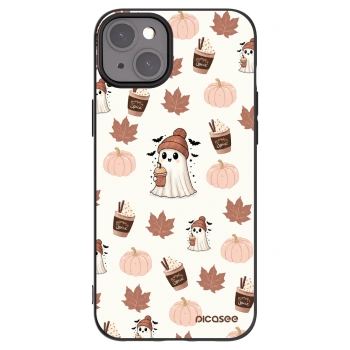 Picasee silikonový černý obal pro Apple iPhone 15 Plus - Pumpkin spice