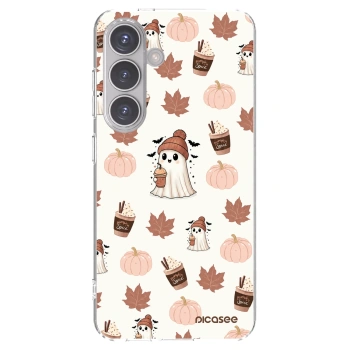 Picasee silikonový průhledný obal pro Samsung Galaxy S24 S921B 5G - Pumpkin spice