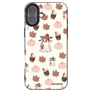 Picasee silikonový černý obal pro Apple iPhone 16 Plus - Pumpkin spice
