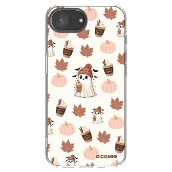 Picasee silikonový průhledný obal pro Apple iPhone 16e - Pumpkin spice