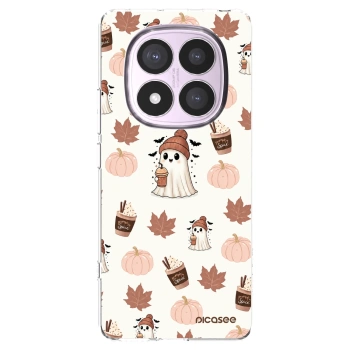 Picasee silikonový průhledný obal pro Xiaomi Redmi Note 14 Pro 5G - Pumpkin spice