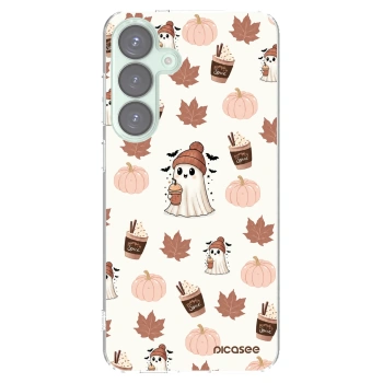 Picasee silikonový průhledný obal pro Samsung Galaxy S25+ 5G - Pumpkin spice