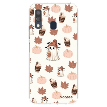 Picasee silikonový průhledný obal pro Samsung Galaxy A40 A405F - Pumpkin spice
