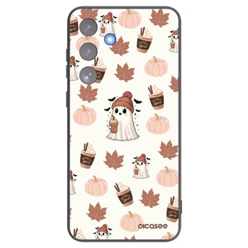 Picasee silikonový černý obal pro Samsung Galaxy S25 FE 5G - Pumpkin spice