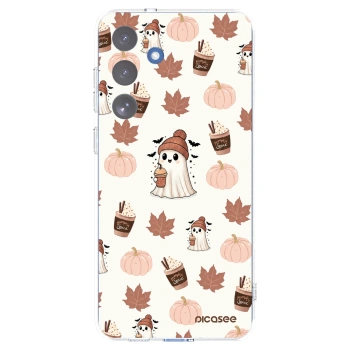 Picasee silikonový průhledný obal pro Samsung Galaxy S25 FE 5G - Pumpkin spice