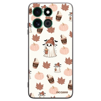 Picasee silikonový černý obal pro Motorola Moto G57 Power - Pumpkin spice