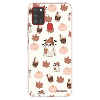Picasee silikonový průhledný obal pro Samsung Galaxy A21s - Pumpkin spice