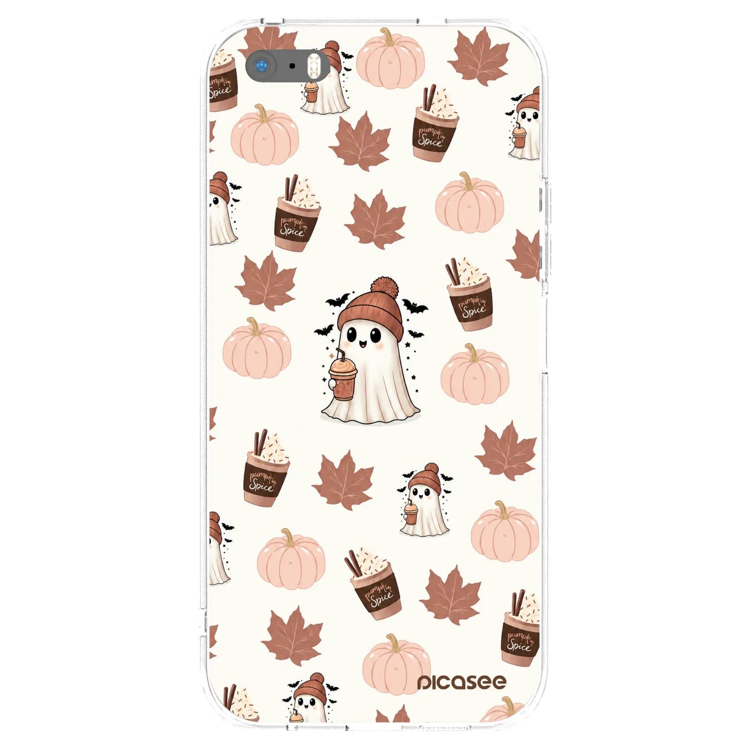 Picasee silikonový průhledný obal pro Apple iPhone 5/5S/SE - Pumpkin spice