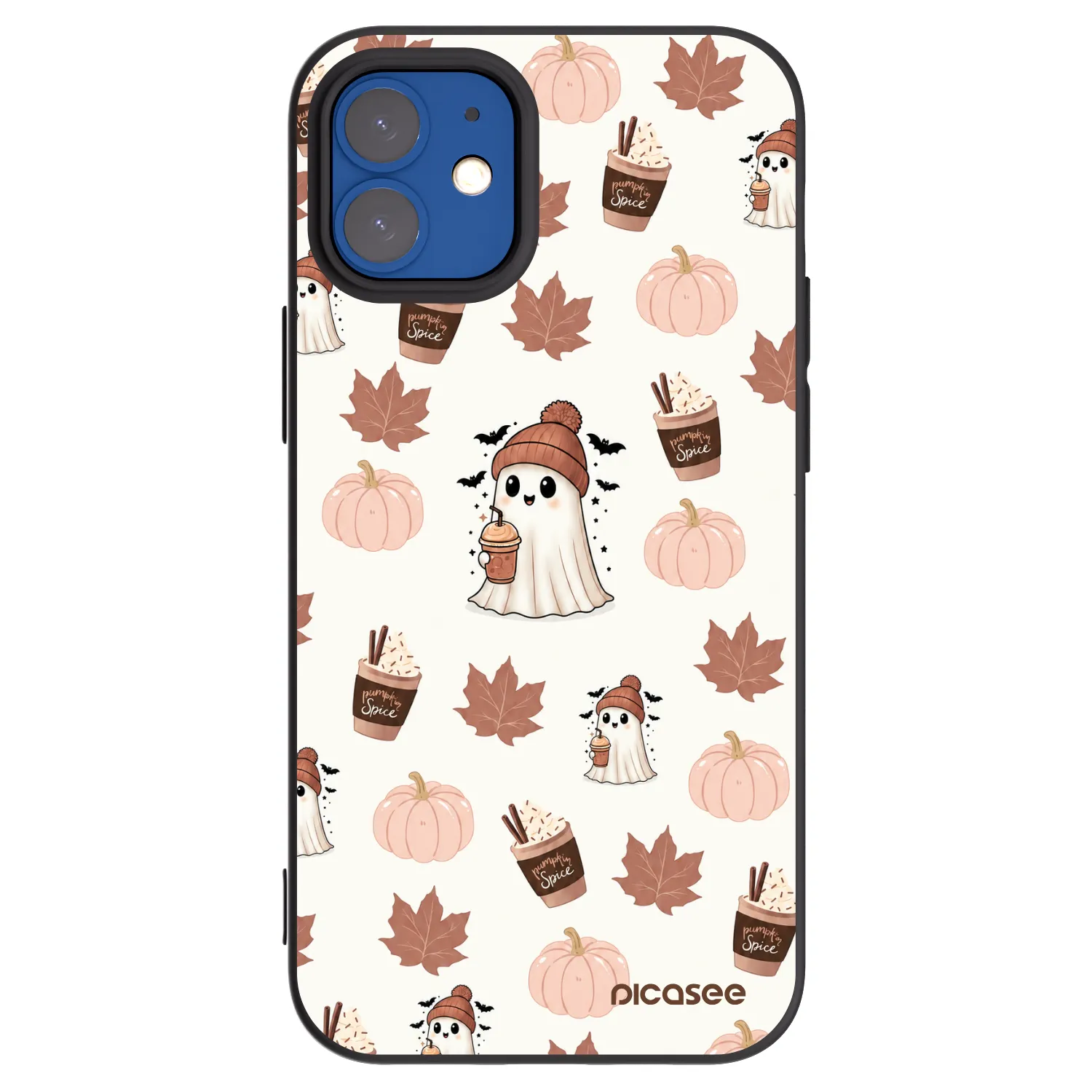 Picasee silikonový černý obal pro Apple iPhone 12 mini - Pumpkin spice