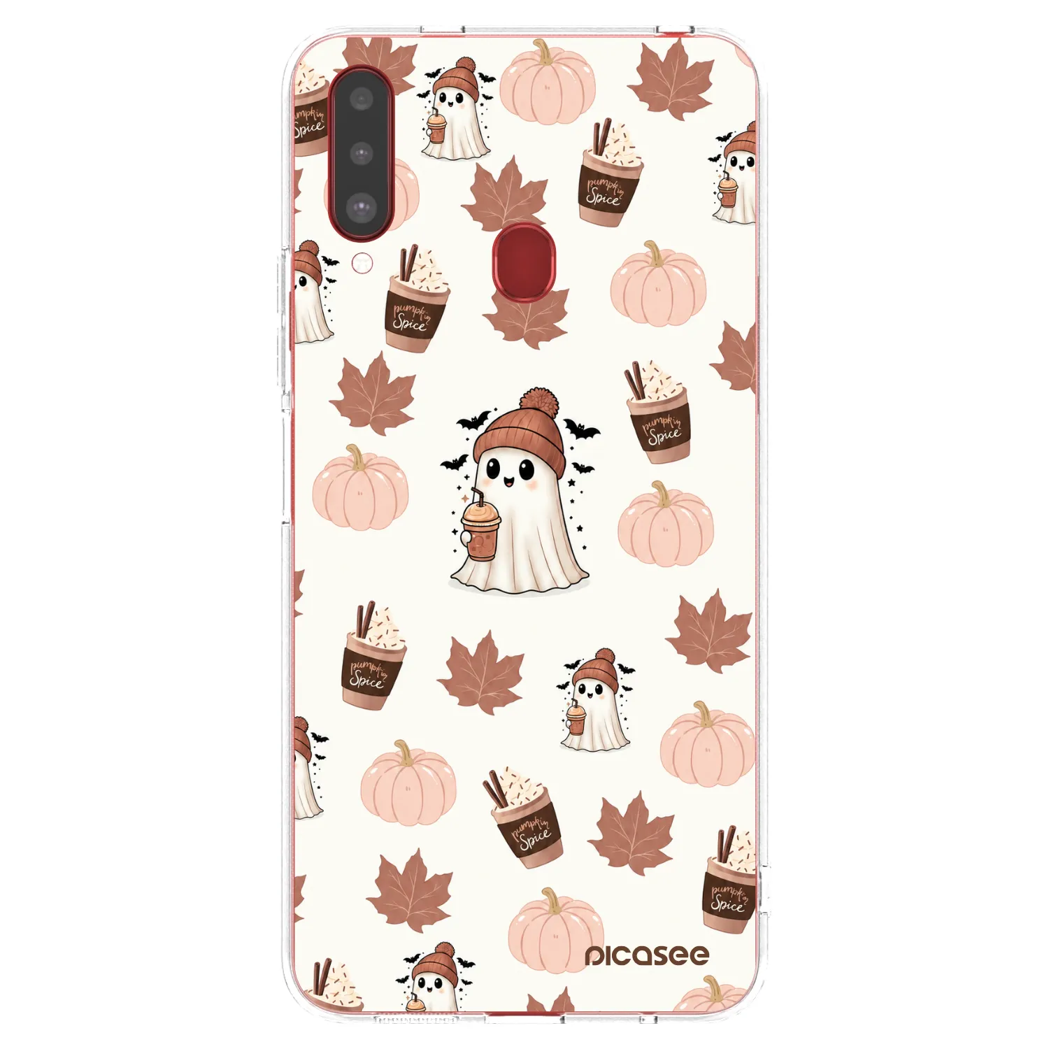 Picasee silikonový průhledný obal pro Samsung Galaxy A20s - Pumpkin spice