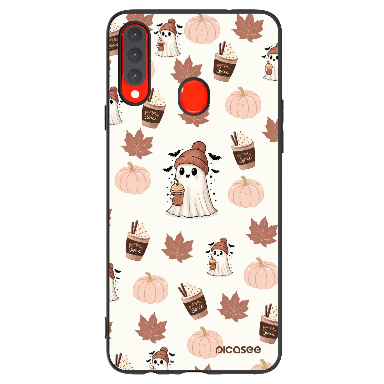 Picasee silikonový černý obal pro Samsung Galaxy A20s - Pumpkin spice