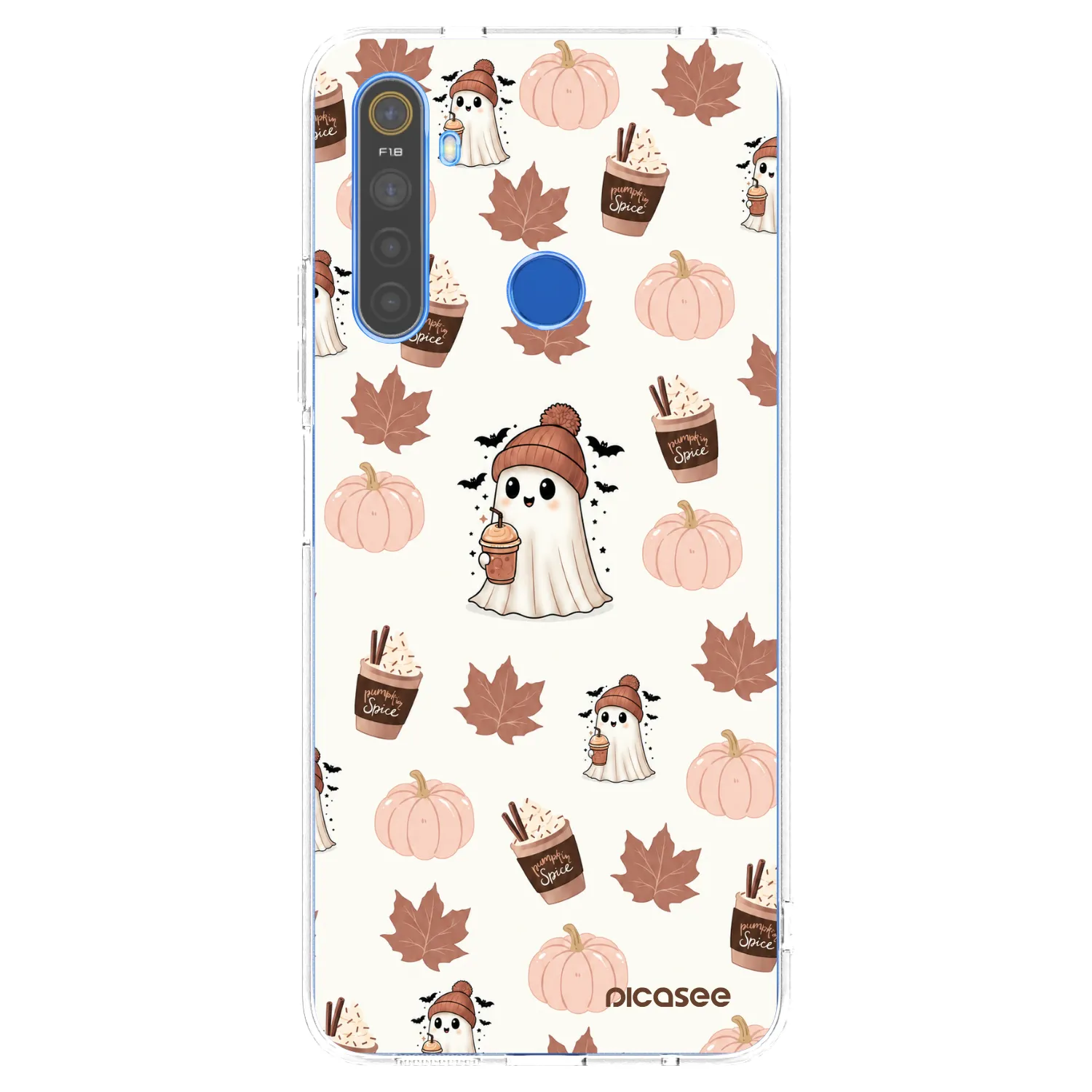 Picasee silikonový průhledný obal pro Realme 5 - Pumpkin spice