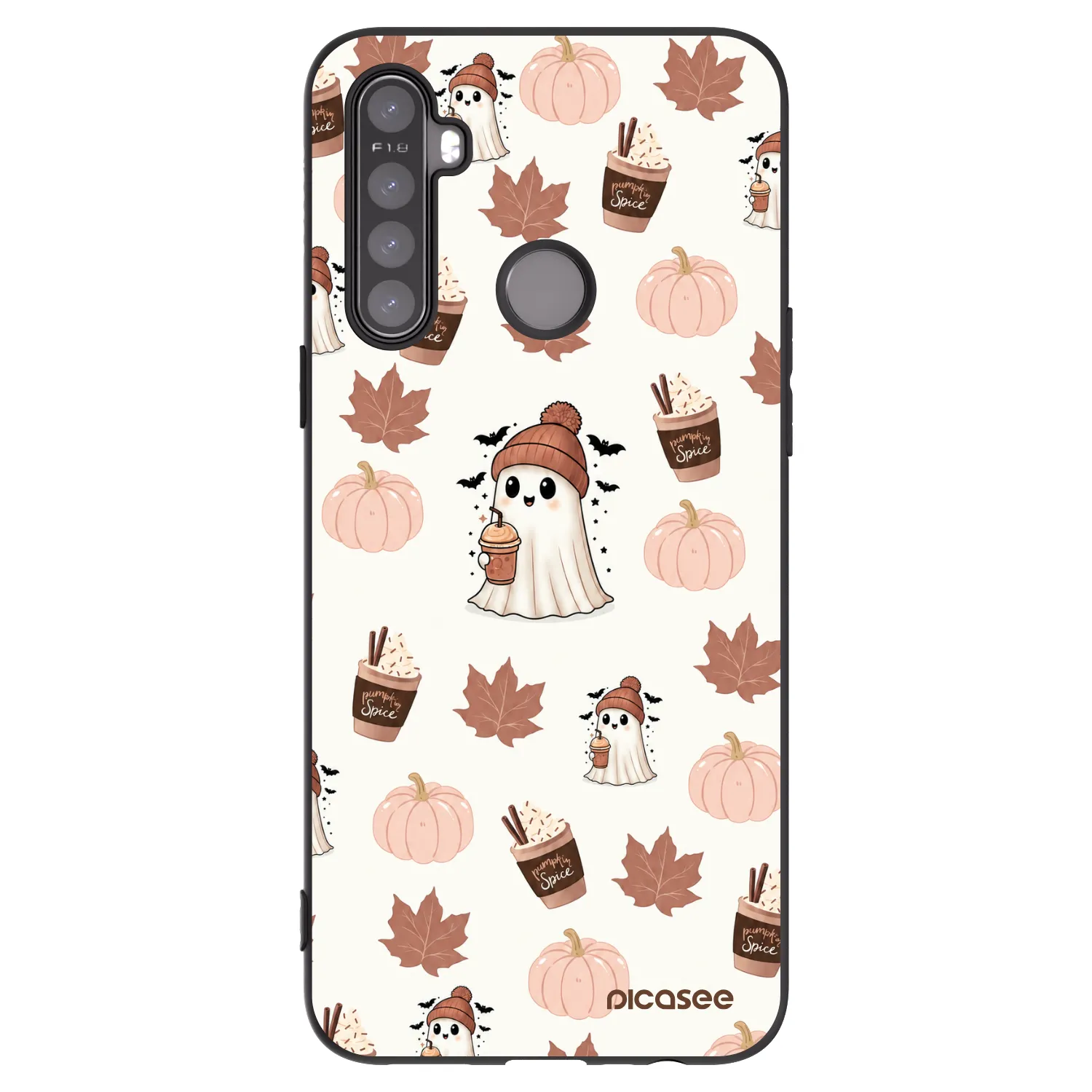 Picasee silikonový černý obal pro Realme 5 - Pumpkin spice