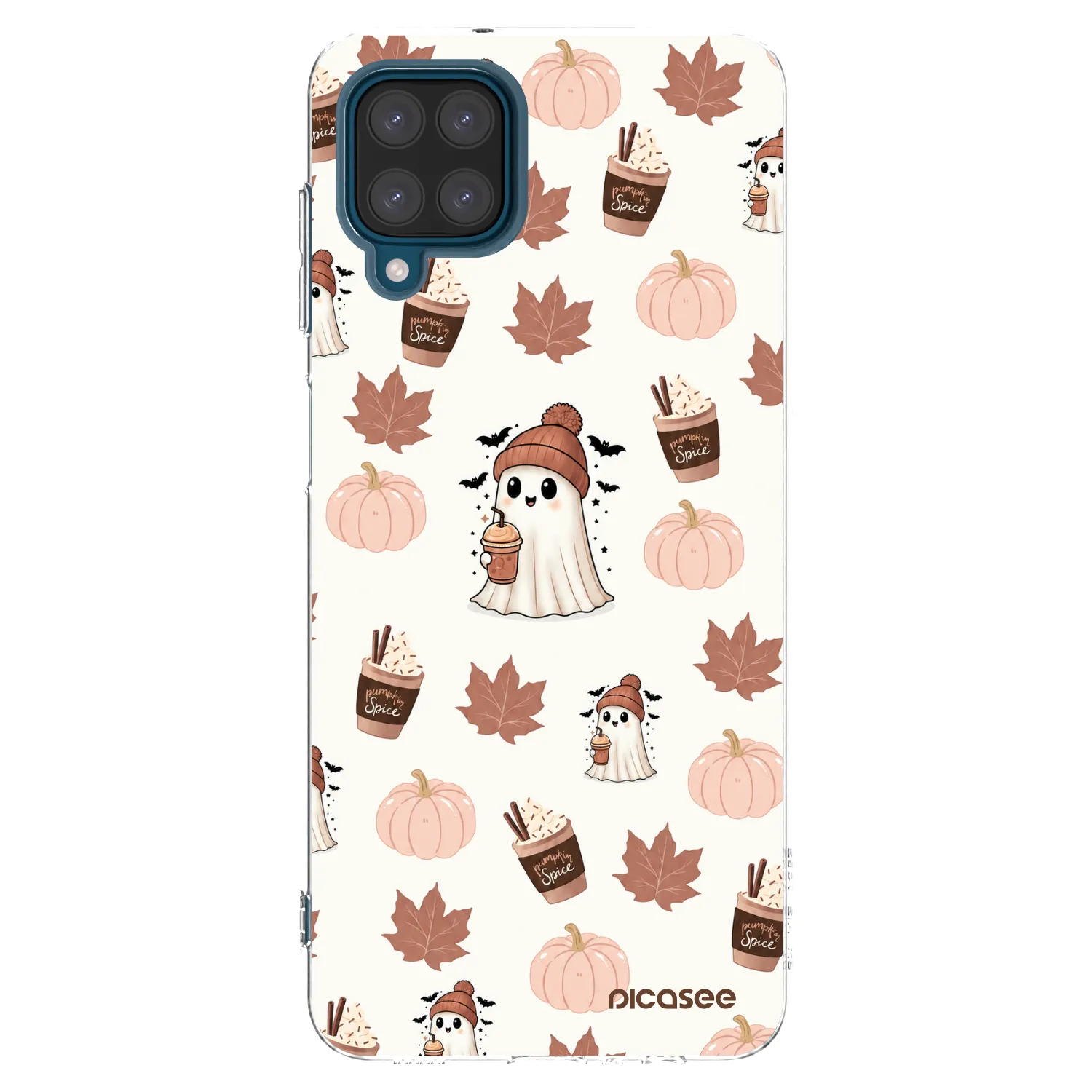 Picasee silikonový průhledný obal pro Samsung Galaxy A12 A125F - Pumpkin spice