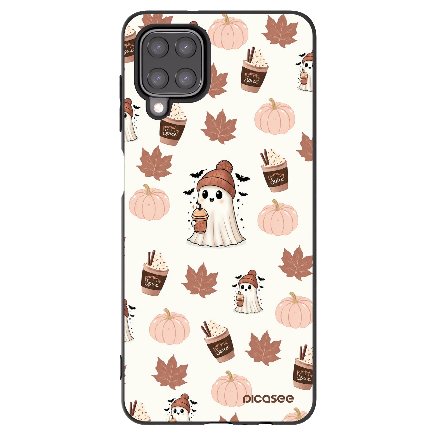Picasee silikonový černý obal pro Samsung Galaxy A12 A125F - Pumpkin spice