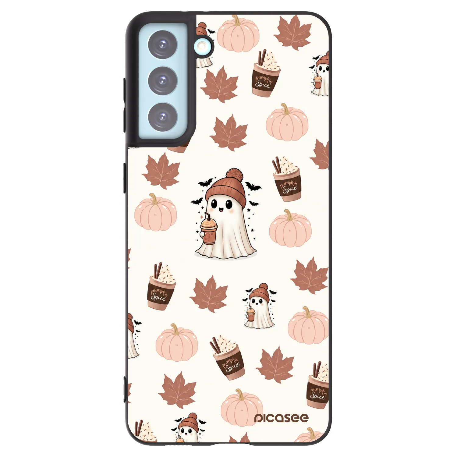 Picasee silikonový černý obal pro Samsung Galaxy S21+ 5G G996F - Pumpkin spice