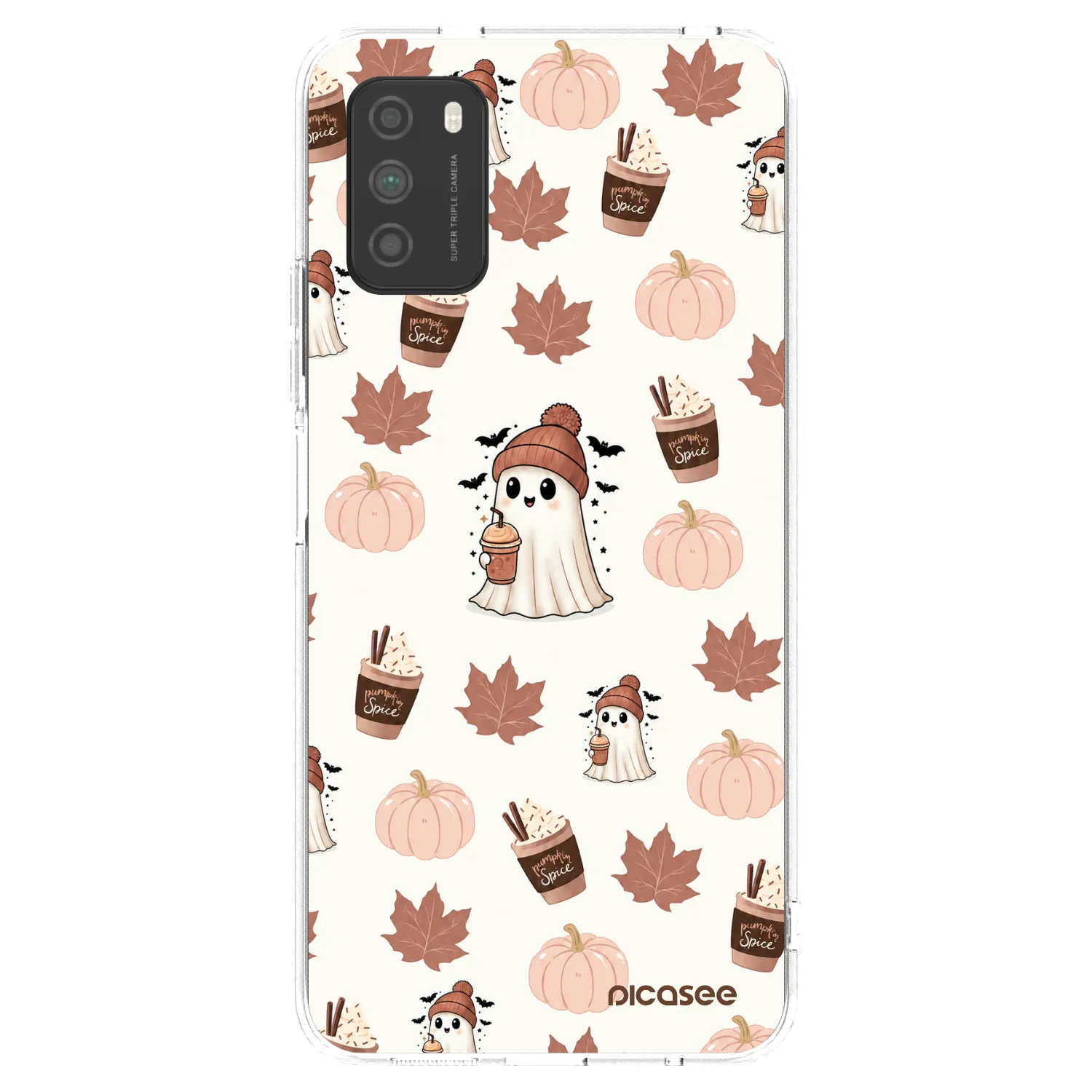 Picasee silikonový průhledný obal pro Xiaomi Poco M3 - Pumpkin spice