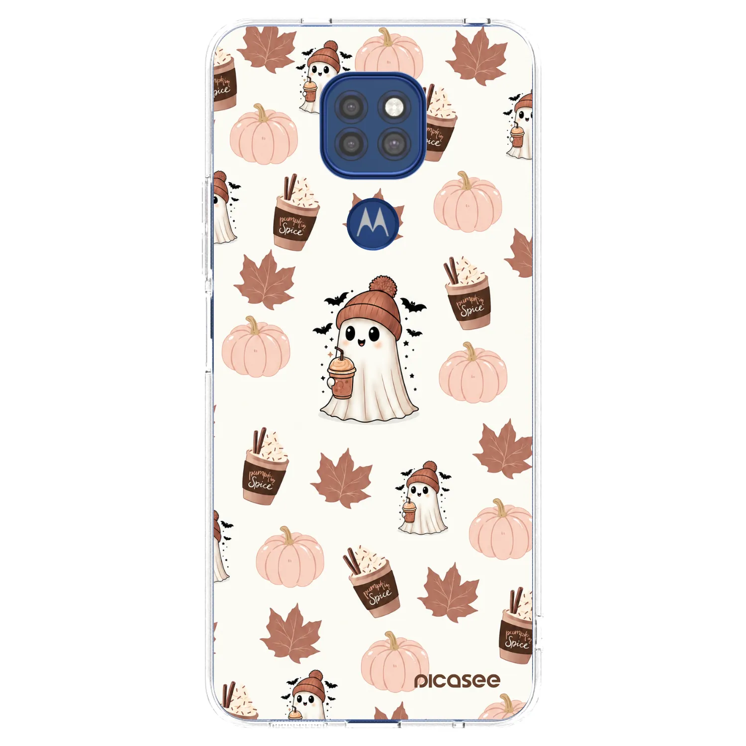 Picasee silikonový průhledný obal pro Motorola Moto G9 Play - Pumpkin spice