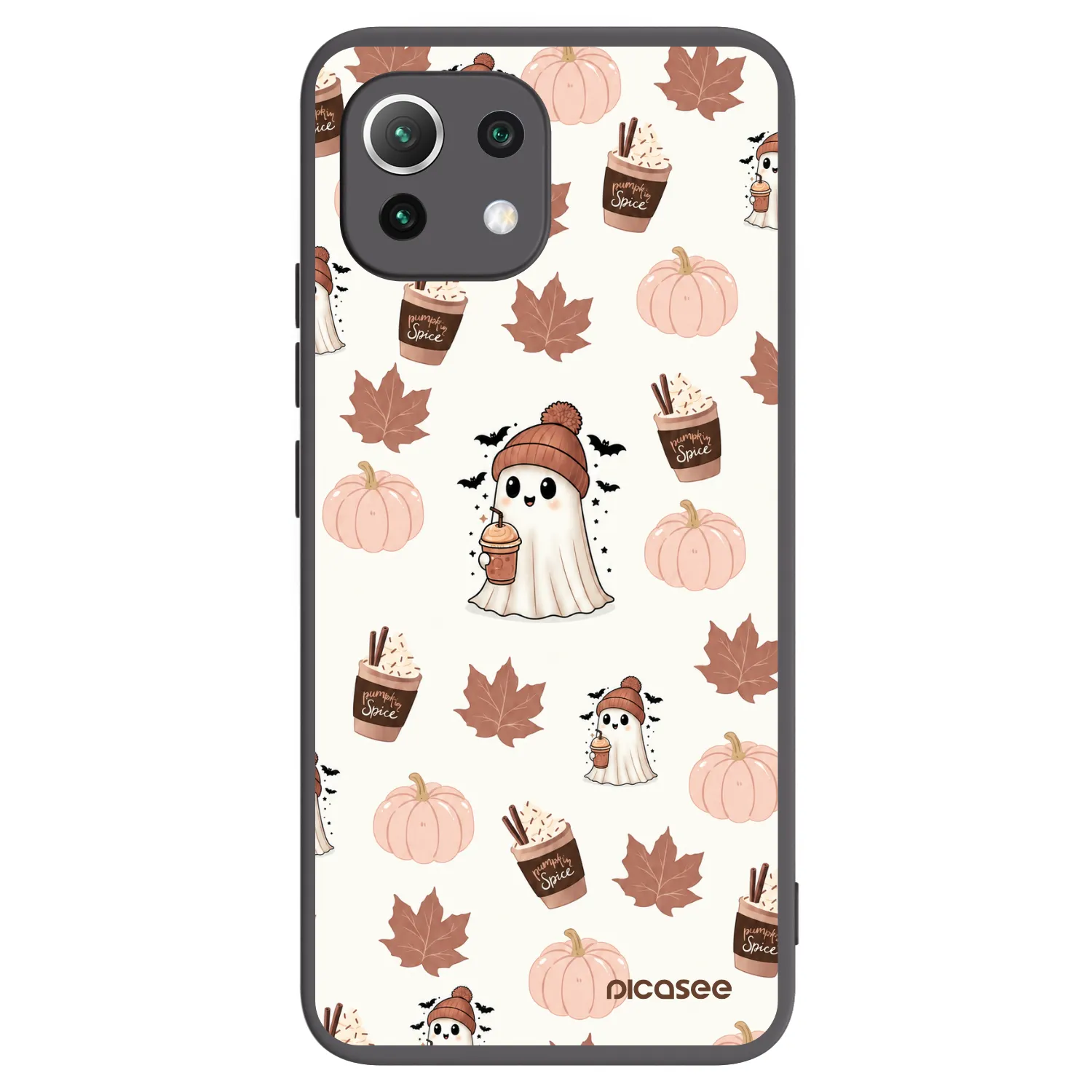 Picasee silikonový černý obal pro Xiaomi Mi 11 Lite - Pumpkin spice