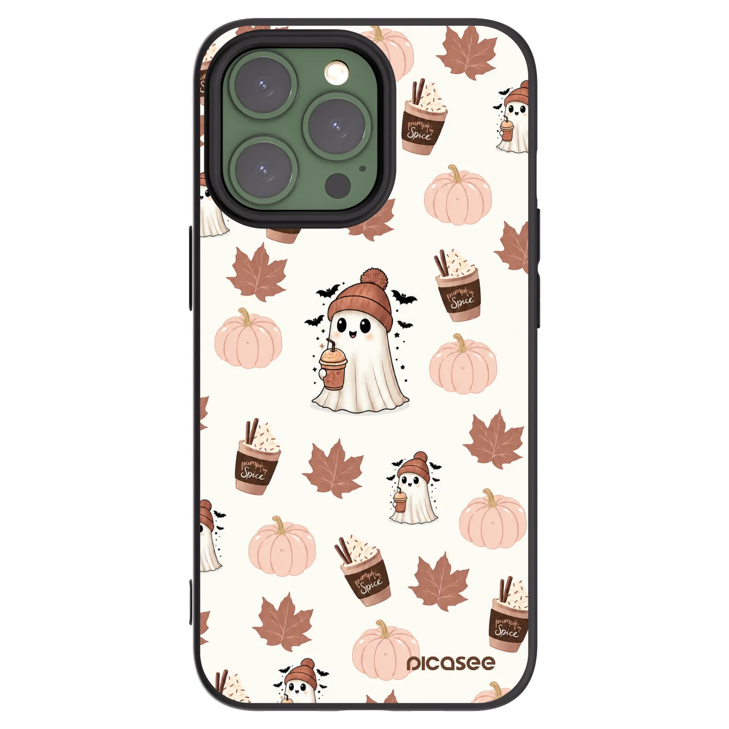 Picasee silikonový černý obal pro Apple iPhone 13 Pro - Pumpkin spice