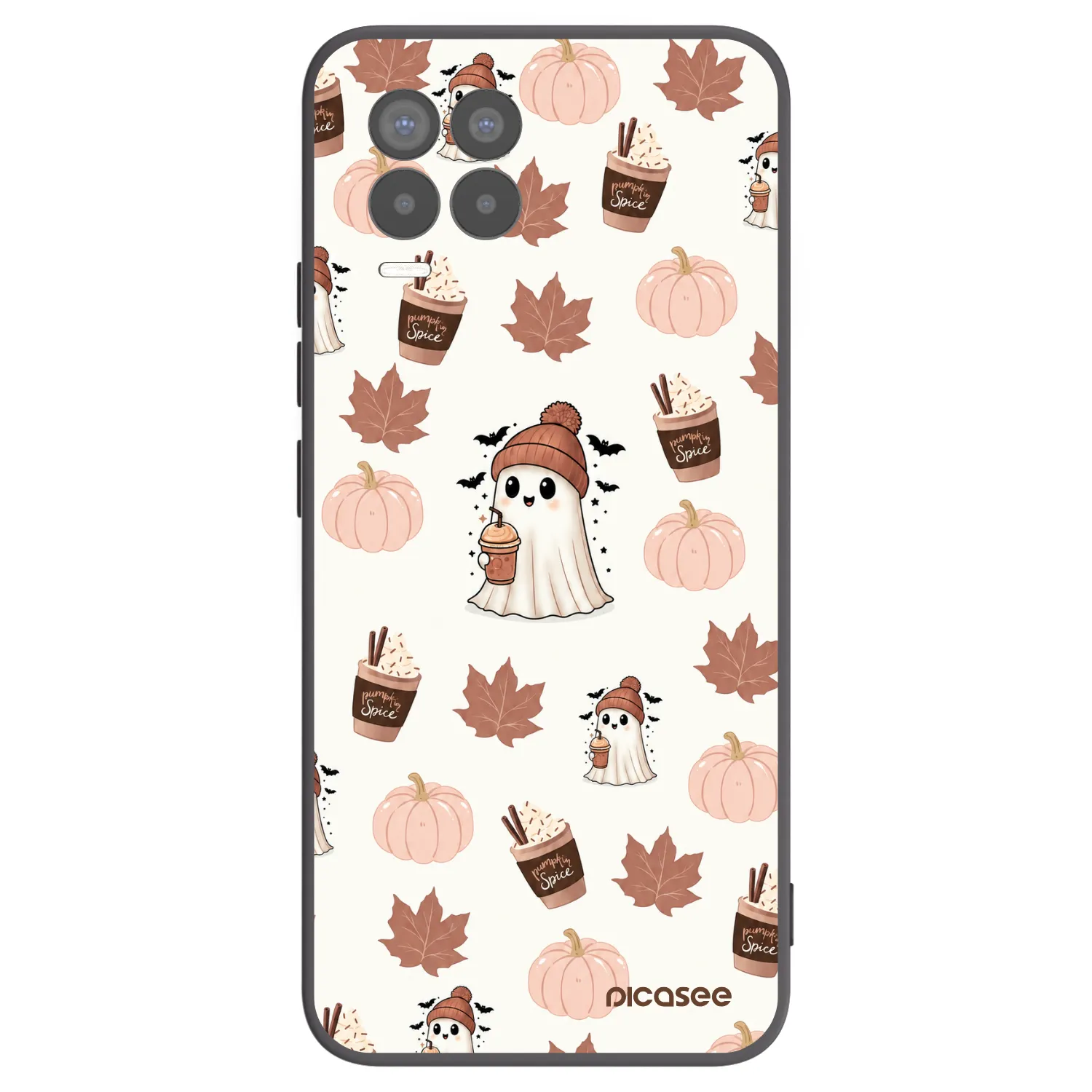 Picasee silikonový černý obal pro Realme 8 Pro - Pumpkin spice