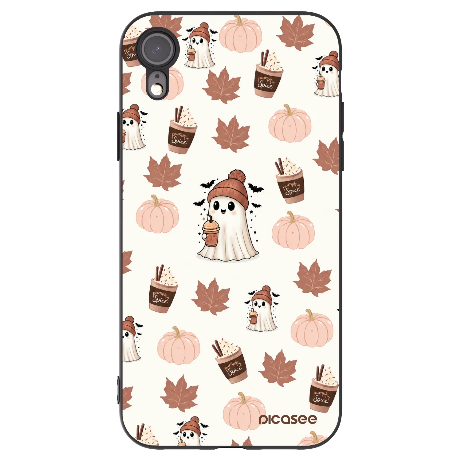 Picasee silikonový černý obal pro Apple iPhone XR - Pumpkin spice