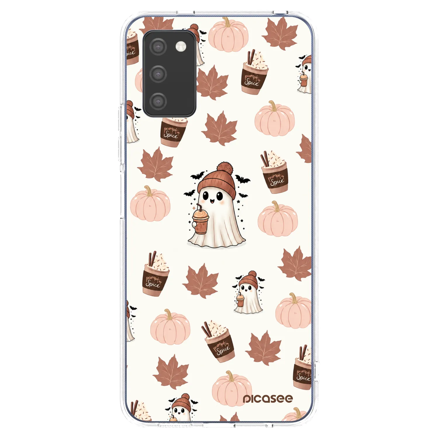 Picasee silikonový průhledný obal pro Samsung Galaxy A02s A025G - Pumpkin spice