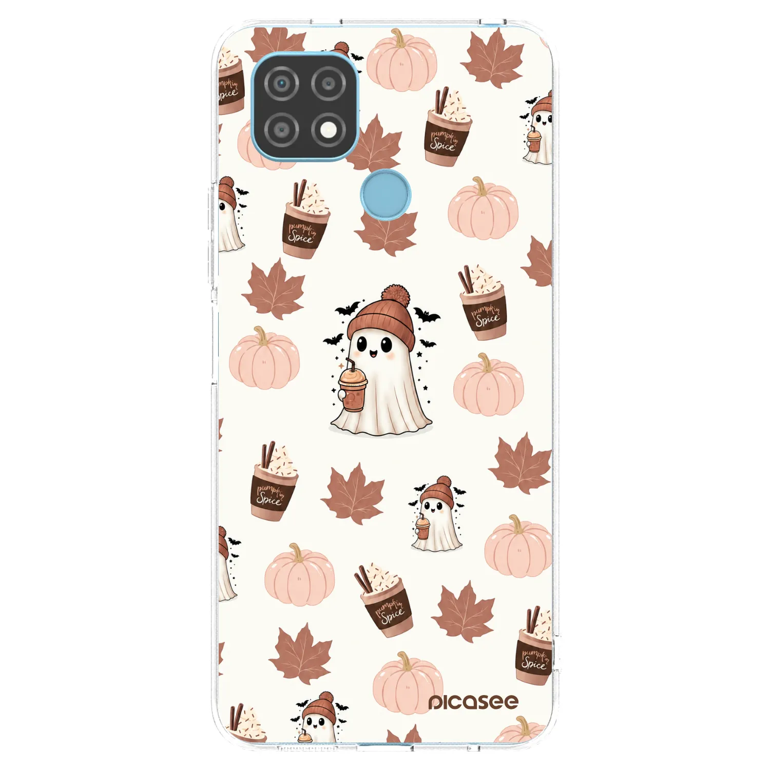 Picasee silikonový průhledný obal pro Realme C21 - Pumpkin spice