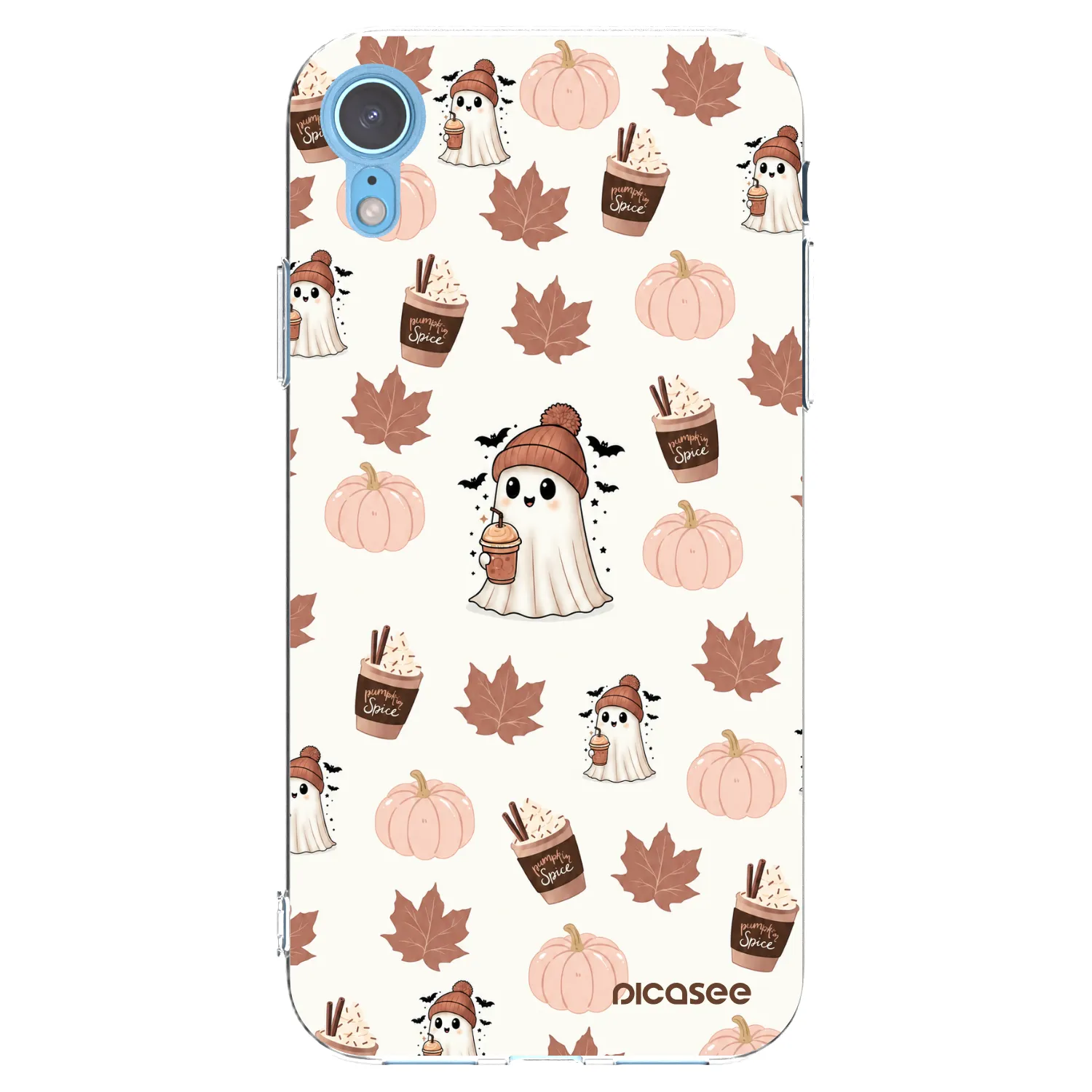 Picasee silikonový průhledný obal pro Apple iPhone XR - Pumpkin spice