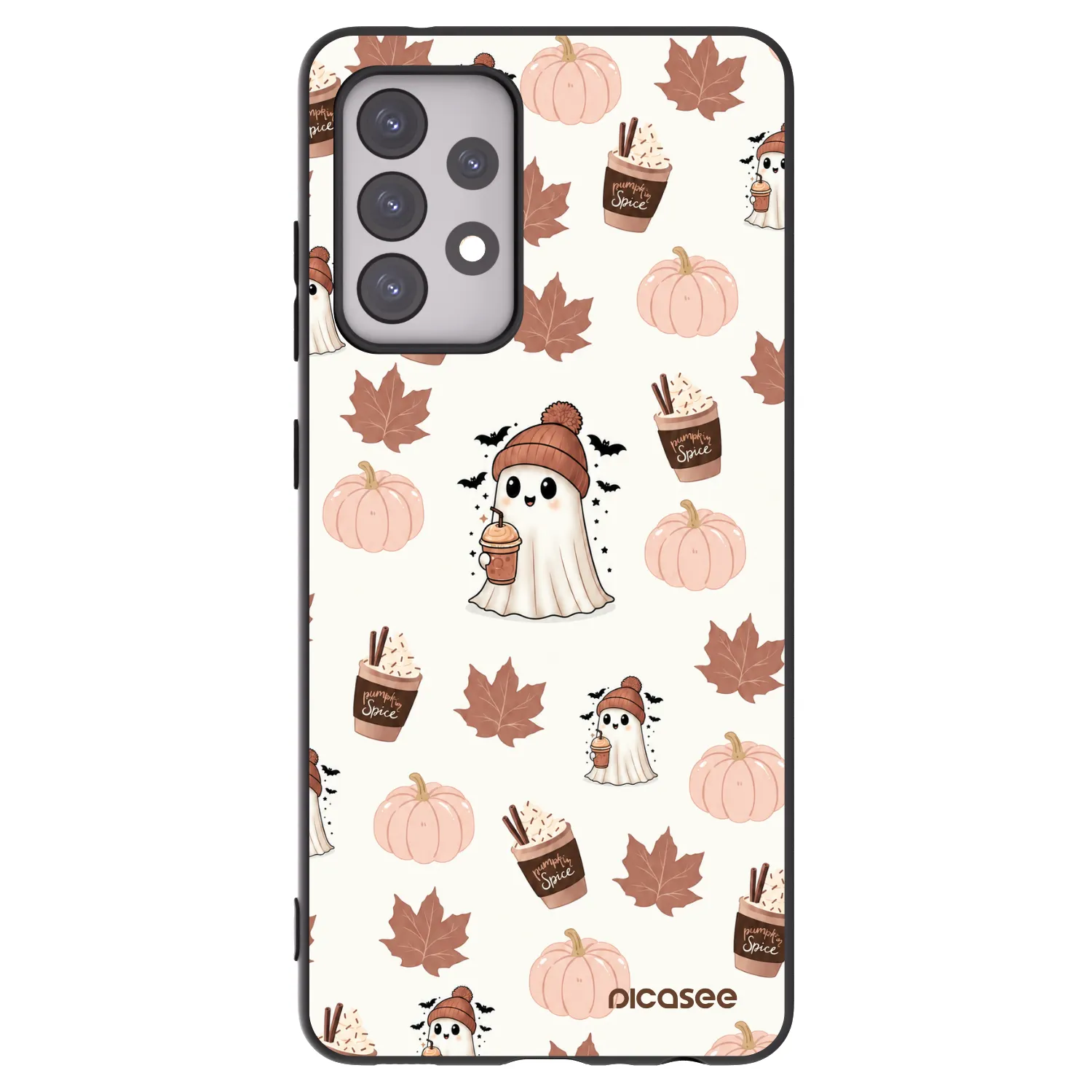 Picasee silikonový černý obal pro Samsung Galaxy A52s 5G A528B - Pumpkin spice