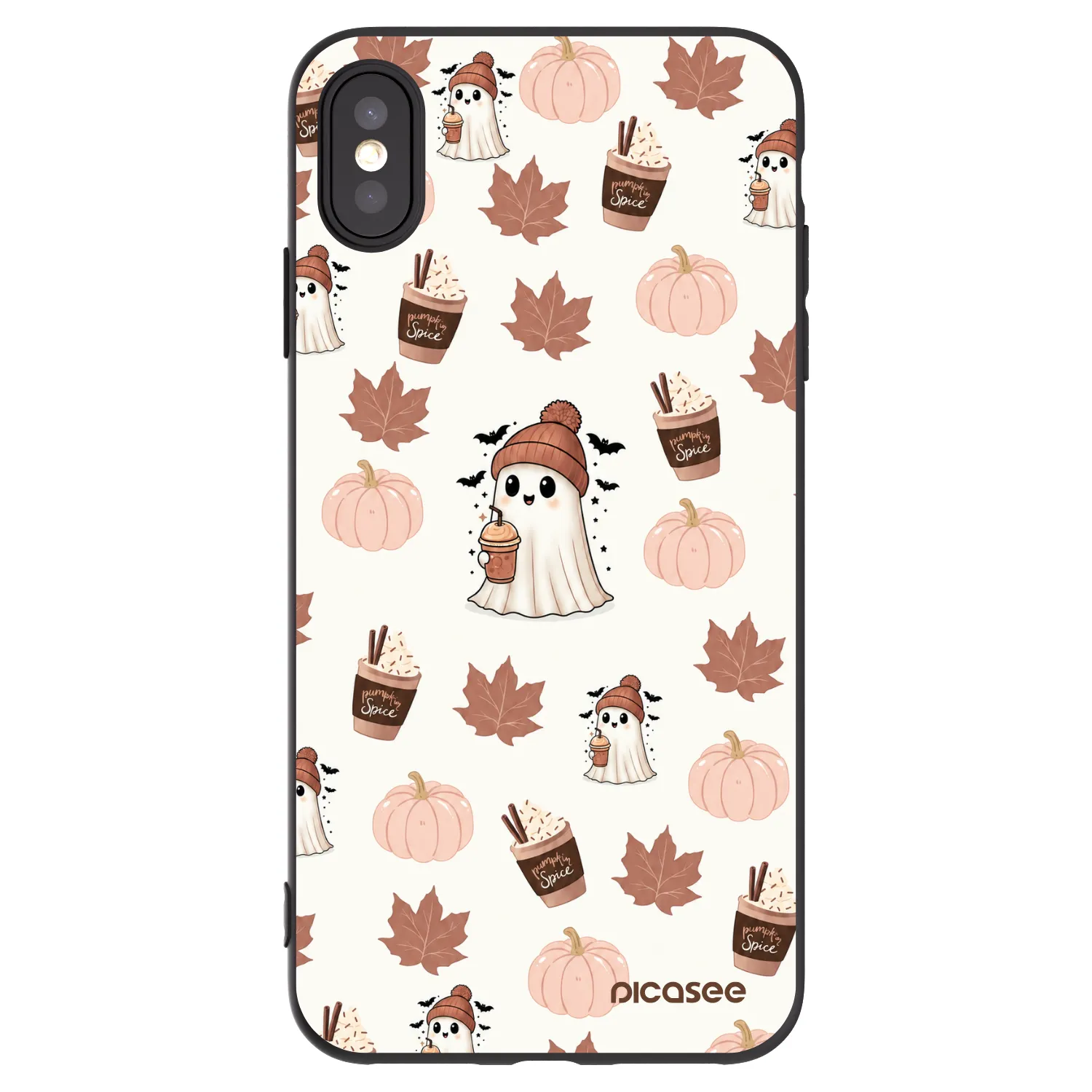 Picasee silikonový černý obal pro Apple iPhone XS Max - Pumpkin spice