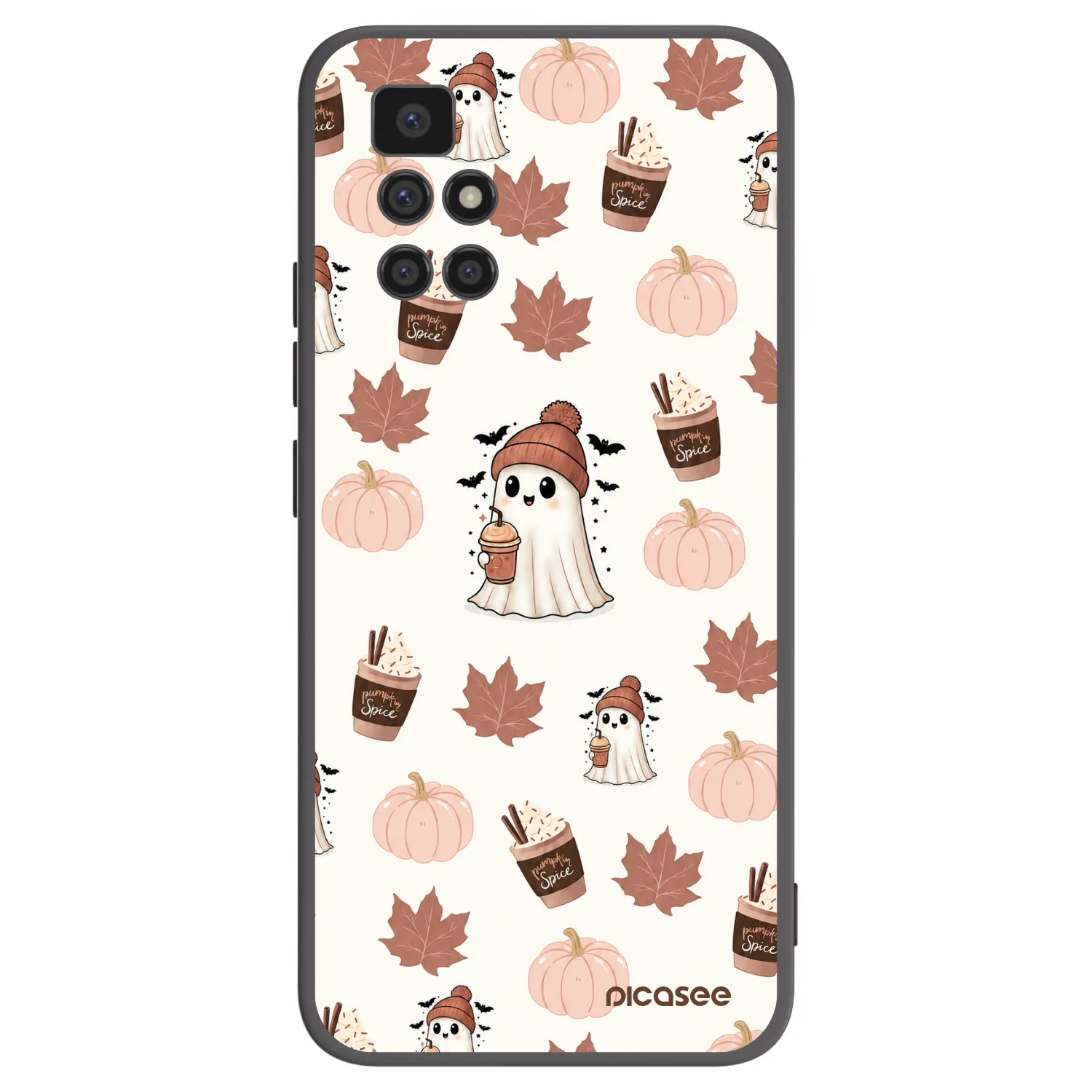Picasee silikonový černý obal pro Xiaomi Redmi 10 - Pumpkin spice