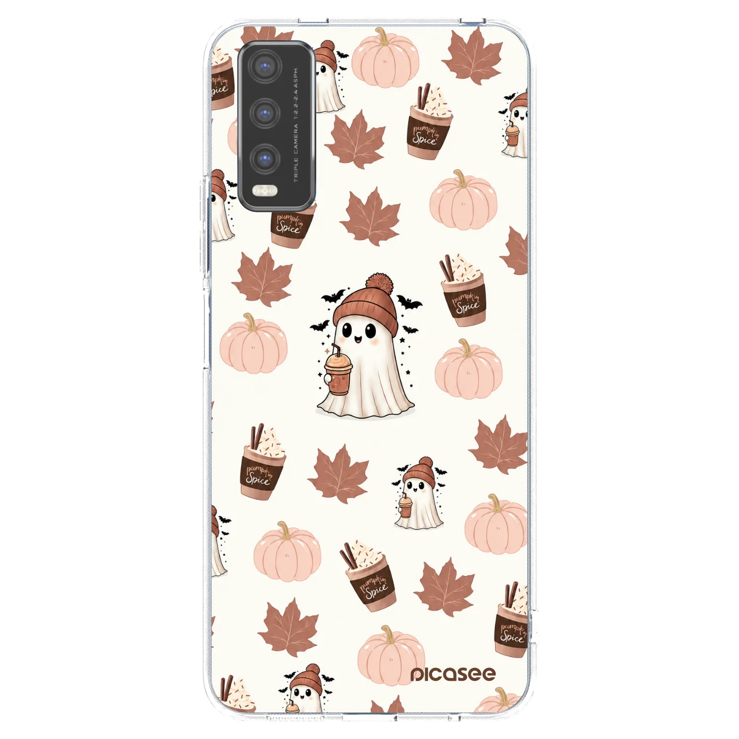 Picasee silikonový průhledný obal pro Vivo Y20s - Pumpkin spice