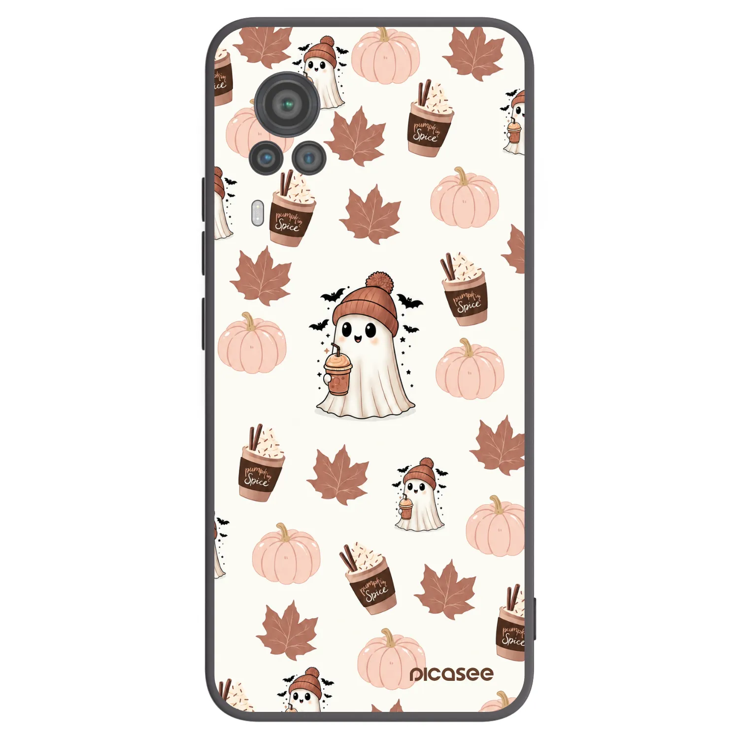 Picasee silikonový černý obal pro Vivo X60 Pro 5G - Pumpkin spice