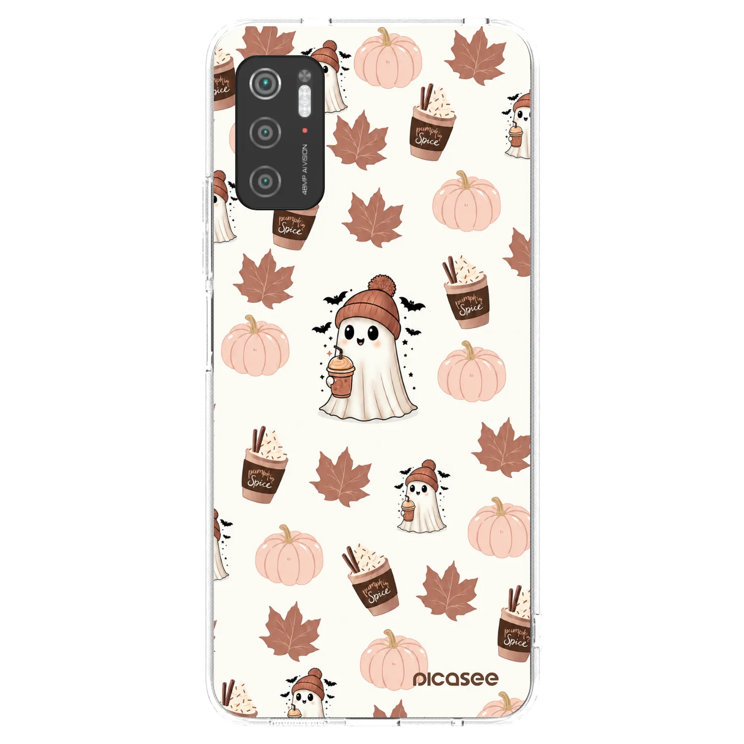 Picasee silikonový průhledný obal pro Xiaomi Poco M3 Pro 5G - Pumpkin spice
