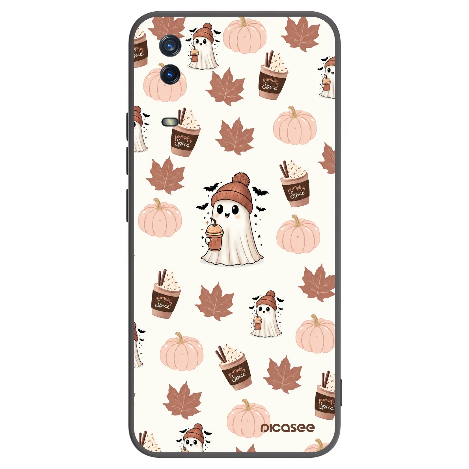 Picasee silikonový černý obal pro Vivo Y11s - Pumpkin spice