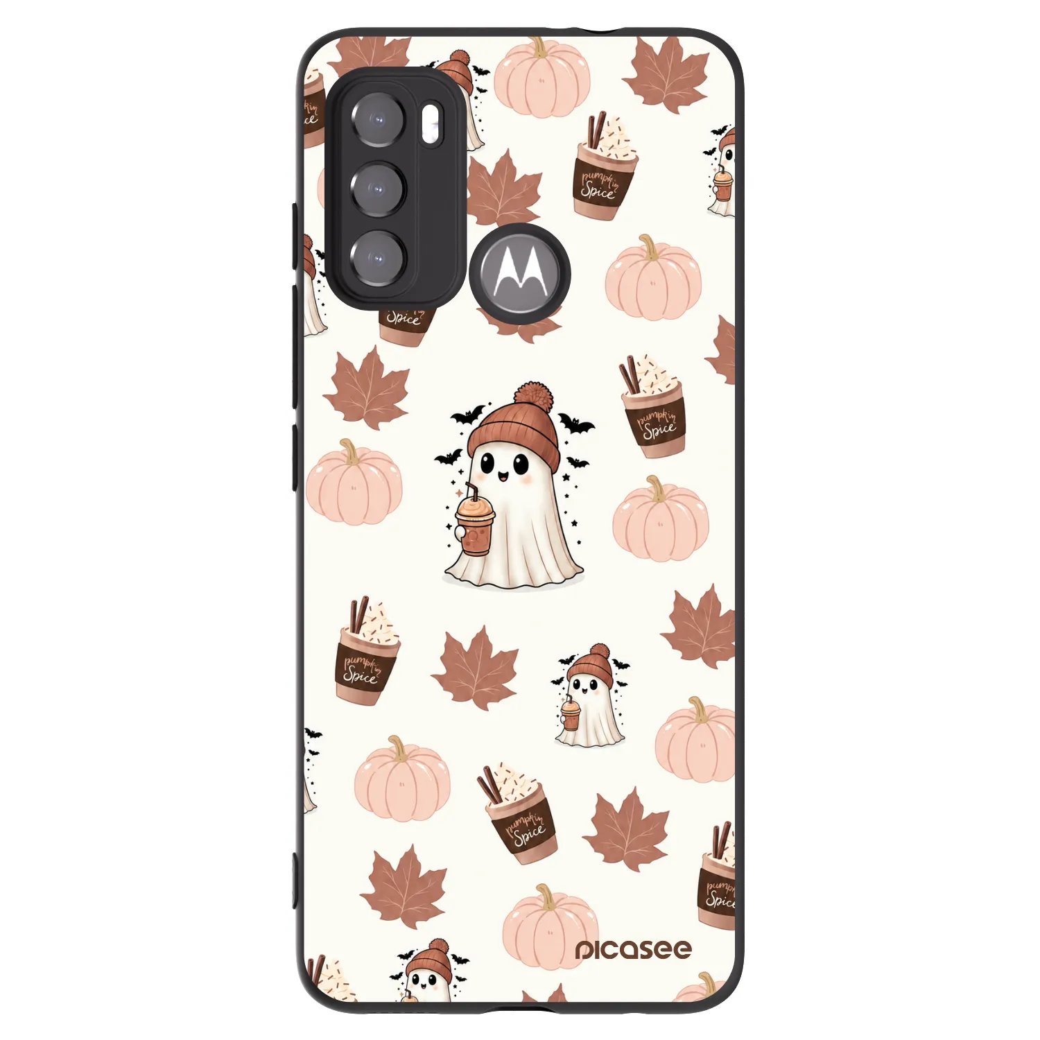 Picasee silikonový černý obal pro Motorola Moto G60 - Pumpkin spice