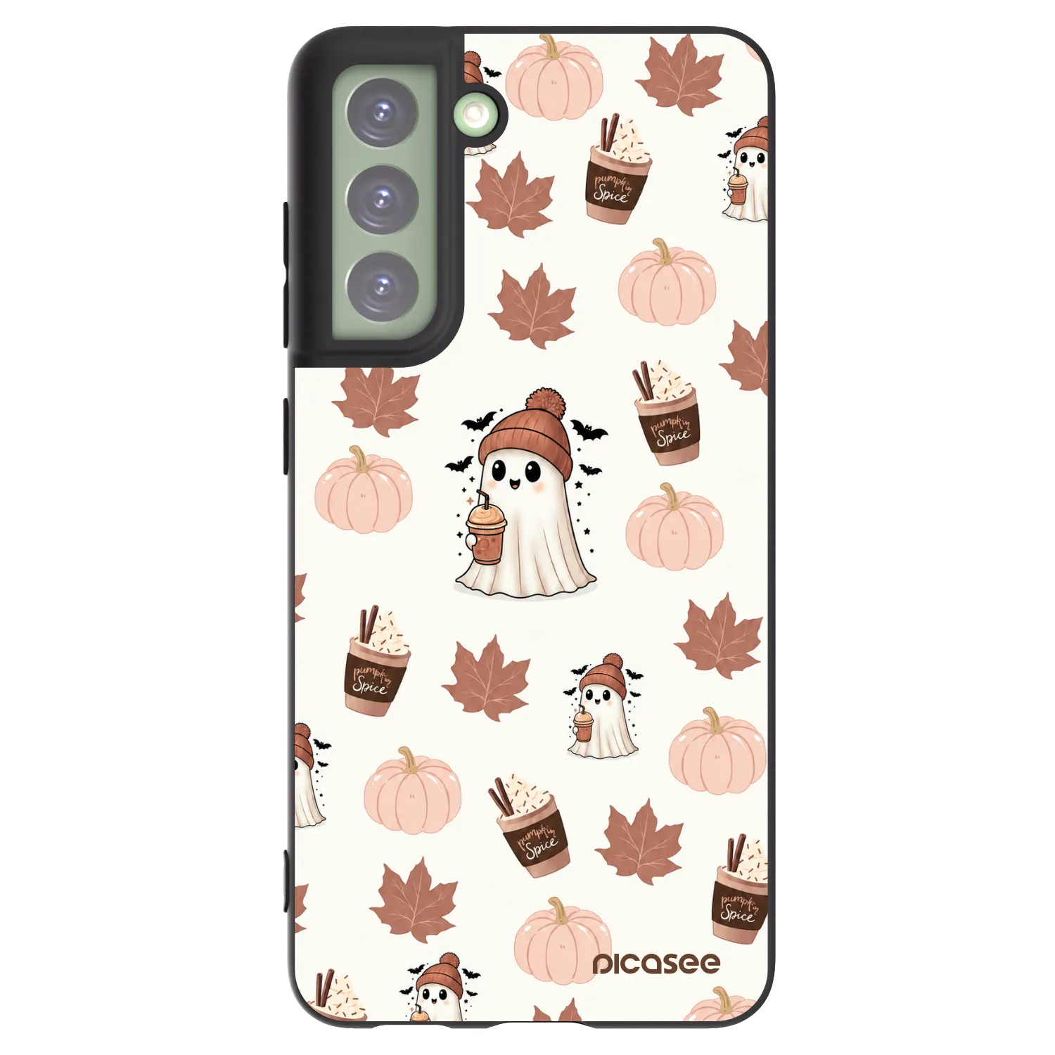 Picasee silikonový černý obal pro Samsung Galaxy S21 FE 5G - Pumpkin spice