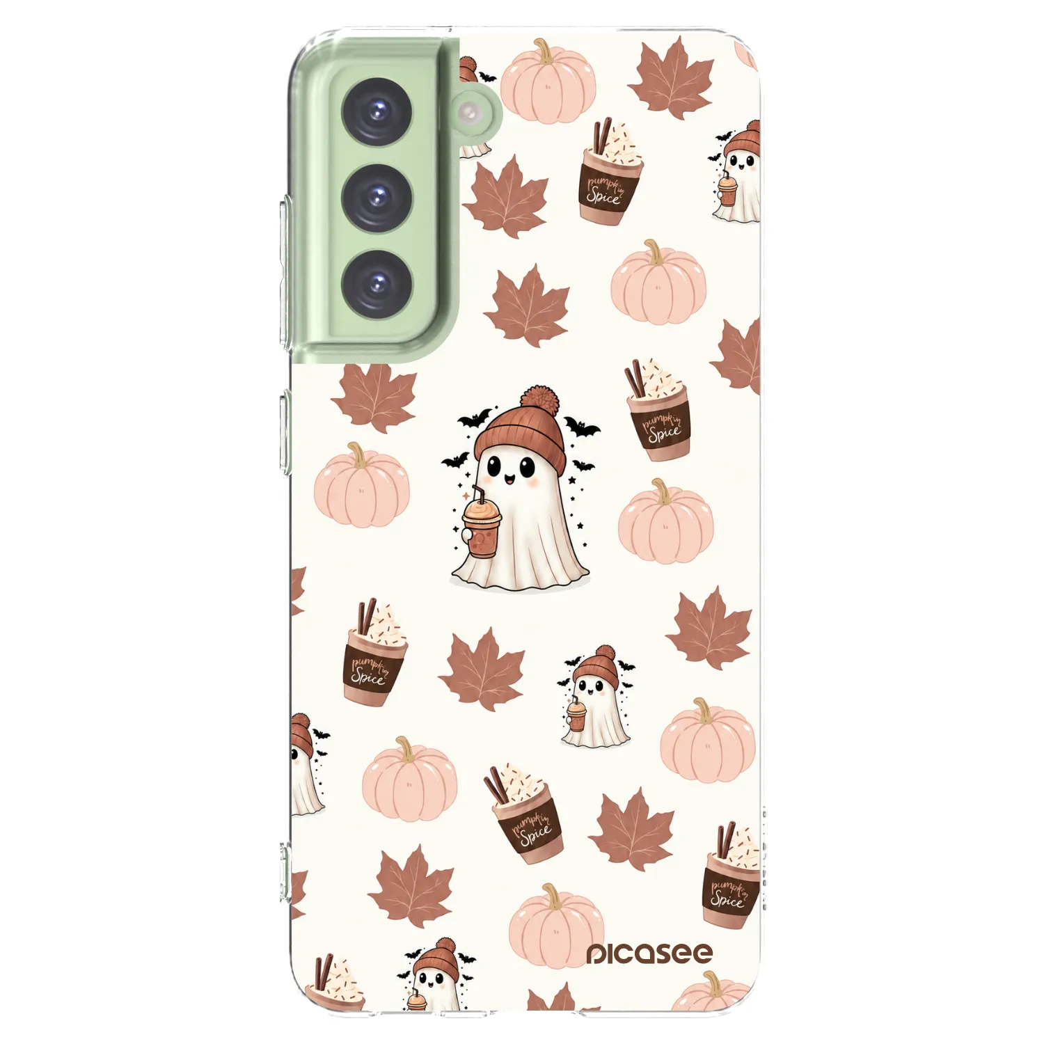 Picasee silikonový průhledný obal pro Samsung Galaxy S21 FE 5G - Pumpkin spice